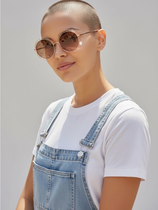 Chloé Carlina Pearl Rose Gold Round Sunglasses, One Size main image 12